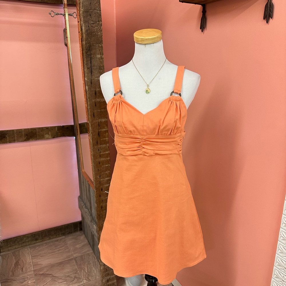 NEW! Very J Orange Linen Mini Dress